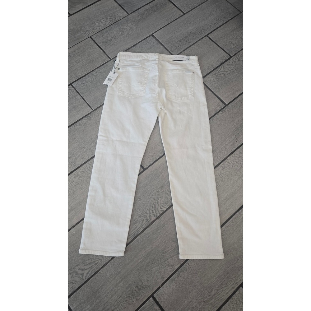 7 For All Mankind Kimmie‎ Crop White Jeans Form Fitted Skinny Size 31 - Picture 6 of 6